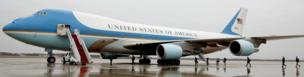 Air Force One at Joint Base Andrews in Maryland on 6 December 2016