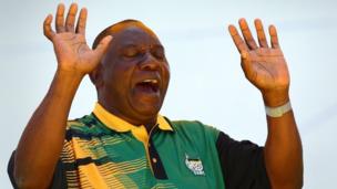 Cyril Ramaphosa in East London