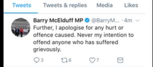 Barry McElduff tweet