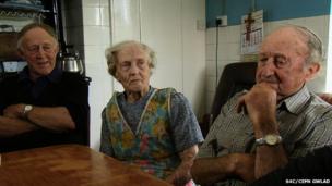 Elwyn, Nancy and Ceredig Williams at their farm in Wales