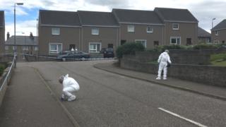 police at the scene