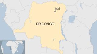 Map showing the location of the Ituri province in the north-east of the Democratic Republic of the Congo