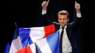 Le président Emmanuel Macron dont le parti est en phase d'obtenir la majorité au Palais Bourbon.