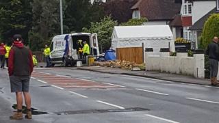 The scene of the crash