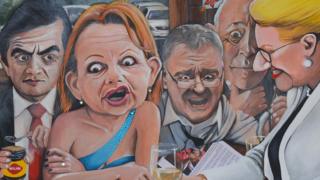 'Under scrutiny' by Julia Davis, a Bald Archy entrant depicting recent scandal-plagued politicians