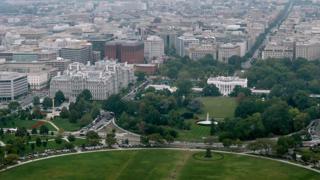 aerial view of White House