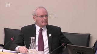 Northern Ireland's Deputy First Minister, Martin McGuinness, appearing before the Republic's Public Accounts Committee