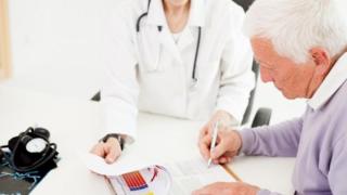 Patient visiting doctor