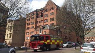 Fire engine at scene