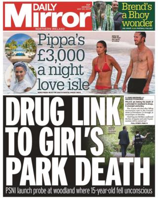 Daily Mirror front page