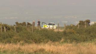 Police at scene of glider crash