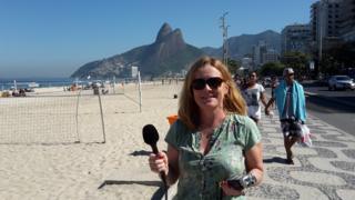 Kirsty Lang on Ipanema Beach