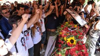Vedat Türkali cenaze töreni.