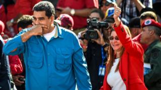 Nicolás Maduro y Cilia Flores.