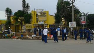 Near scene of one of the blasts