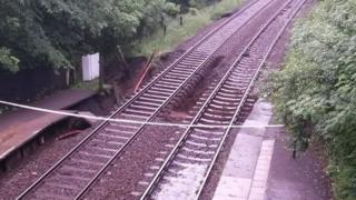 There was landslip on the Buxton and Hazel Grove on 11 June