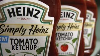 Heinz ketchup bottles
