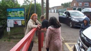 traveller trying to remove Sarah Freeman