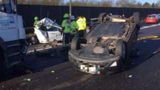 Overturned car