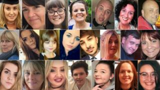 Top (left to right): Lisa Lees, Alison Howe, Georgina Callander, Kelly Brewster, John Atkinson, Jane Tweddle, Marcin Klis - Middle (left to right): Angelika Klis, Courtney Boyle, Saffie Roussos, Olivia Campbell-Hardy, Martyn Hett, Michelle Kiss, Philip Tron, Elaine McIver - Bottom (left to right): Eilidh MacLeod, Wendy Fawell, Chloe Rutherford, Liam Allen-Curry, Sorrell Leczkowski, Megan Hurley, Nell Jones - CORRECT