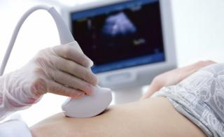 A woman getting a scan