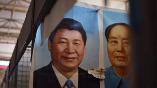 习近平与毛泽东的相片