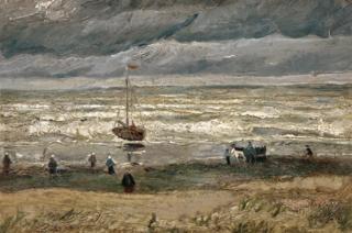 Vincent van Gogh'un 1882 tarihli Scheveningen'de Deniz Manzarası adlı tablosu