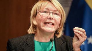 Venezuelan Attorney-General Luisa Ortega Díaz speaks at a press conference in Caracas, Venezuela, 28 June 2017