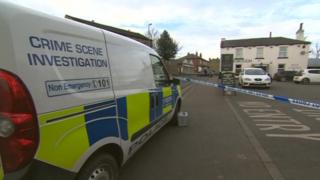 Police at the scene