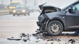 crashed car
