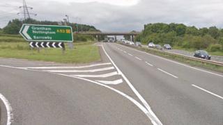 A1 at Barrowby, Lincolnshire