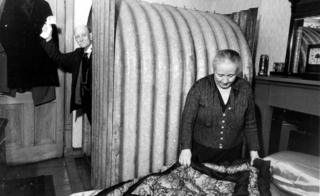 Mr Beanland, of Springburn, erected an Anderson Shelter in his bedroom. 1941