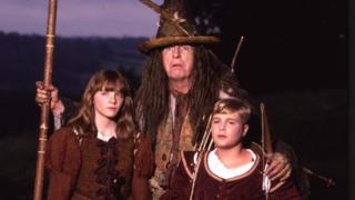 Camilla Power as Jill Pole with Tom Baker and David Thwaites in the 1990 version of The Silver Chair