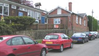 Cars outside a school in Sheffield