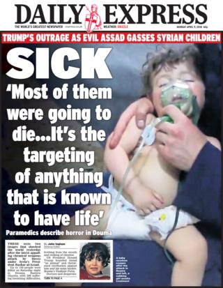 Daily Express front page - 09/04/18