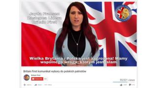 YouTube video in Polish from Britain first