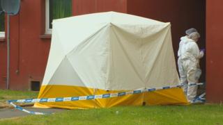 Tent at scene