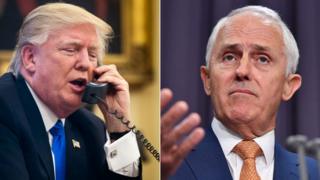 Donald Trump na waziri mkuu wa Australia Turnbull