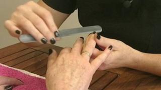 Nails being filed