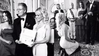 Sahte prensin, aktris Pamela Anderson'ı "kontes" ilan ettiği de ortaya çıktı.