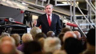 Gordon Brown gives speech to supporters in Coventry