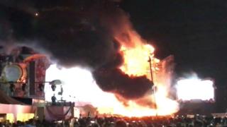 Пожар на сцене фестиваля