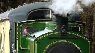 Prince Charles on steam train