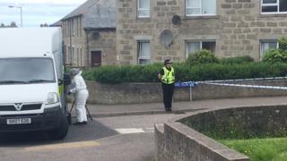 Police at the scene