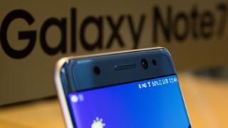 Un Galaxy Note 7 au courant d'une exposition