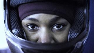 Akuoma Omeoga, 24 ans, freineuse de l'équipe de bobsleigh du Nigeria