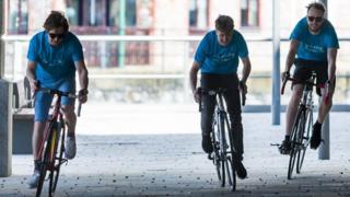 Elliot, Max and Matthew on a training sprint