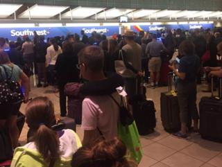 Queue at Southwest check-in