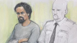 Court artist's sketch of Shakrul Islam