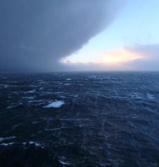 The arrival of Storm Connor is pictured by Iain Campbell from the Auk platform in the North Sea